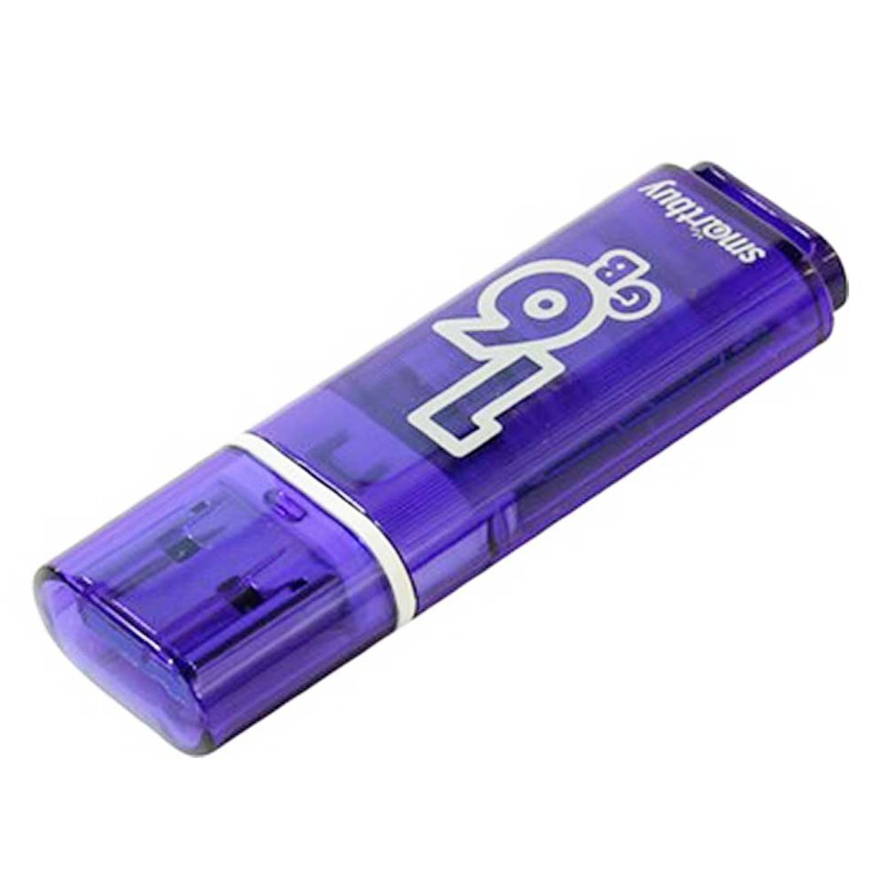 USB Флешка 16GB SmartBuy Glossy series, USB 2.0, пурпурная