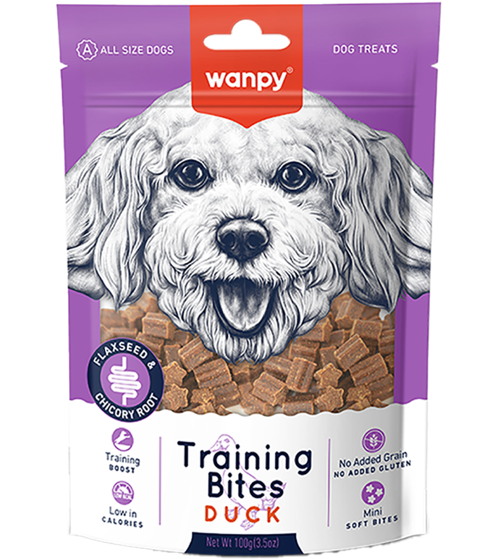 Wanpy Dog Лакомство для собак "Тренировочные кусочки" из утки 100гр.