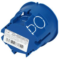 Коробка установочная ЭРА KUT-68-60-blue синяя 68х60мм для твердых стен саморезы IP20