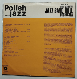 Винтажная виниловая пластинка LP Jazz Band Ball Orchestra Tribute To Duke Ellington (Польша 1970)