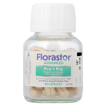 Florastor, Advanced, Pro + Pre, Probiotic & Prebiotic Fiber Supplement, 30 Vegetarian Capsules