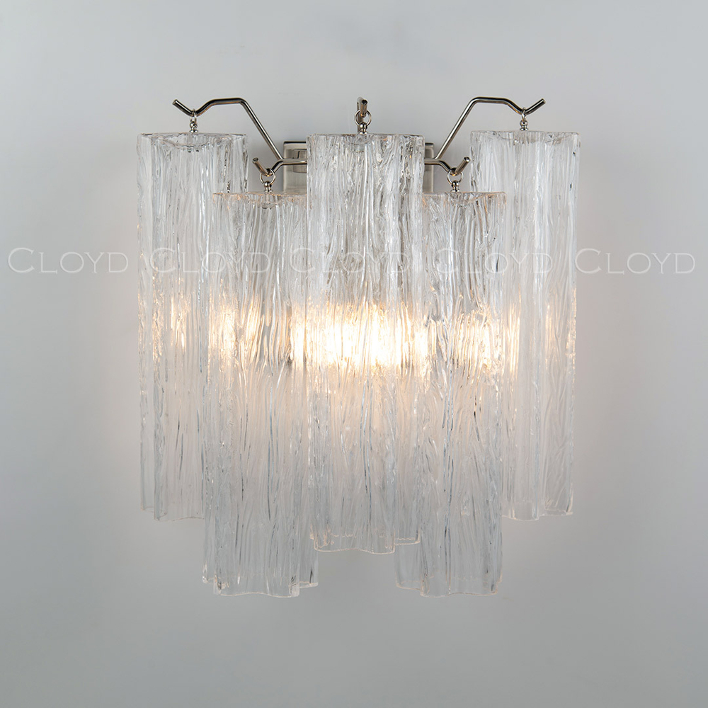 Бра Cloyd ANNO-D W1 / выс. 29 см - хром - прозрачн.стекло (арт.20469)