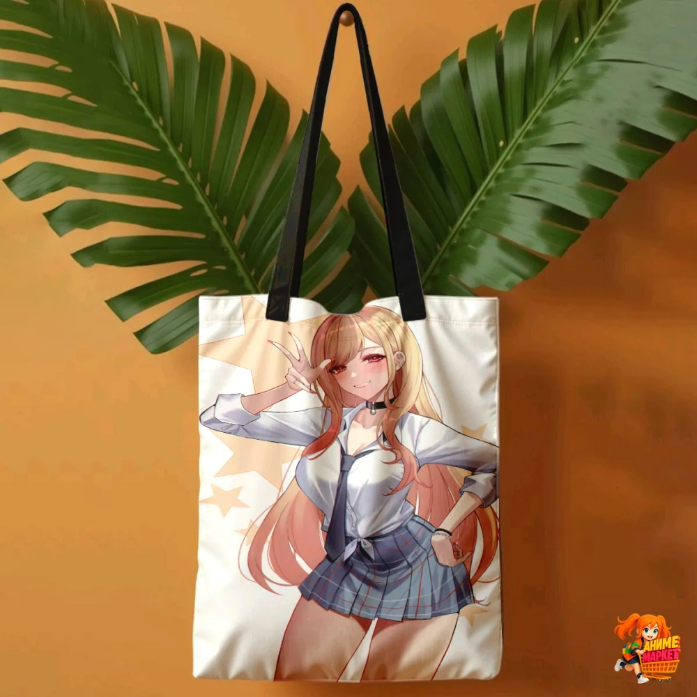 Сумка шоппер с принтом Эта фарфоровая кукла влюбилась