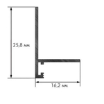 Laconistiq Микроплинтус L угловой (16,2х25,8х2500мм). Белый матовый + 7 зажимов. Алюминий