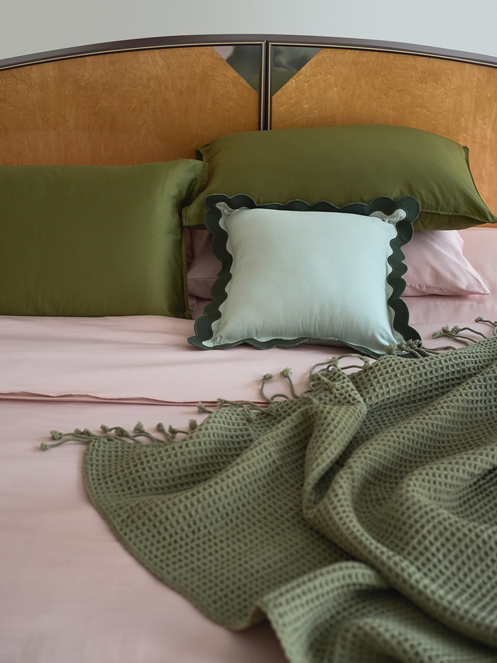 Комплект постельного белья из премиального сатина цвета пыльной розы из коллекции essential, 150х200 см