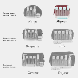 Несессер Mignon из кожи теленка вишневого цвета