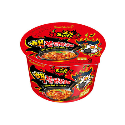 🇰🇷 Лапша быстрого приготовления Samyang Hot Chicken Ramen Big Bowl 2X Spicy Очень острая со вкусом курицы 105 г