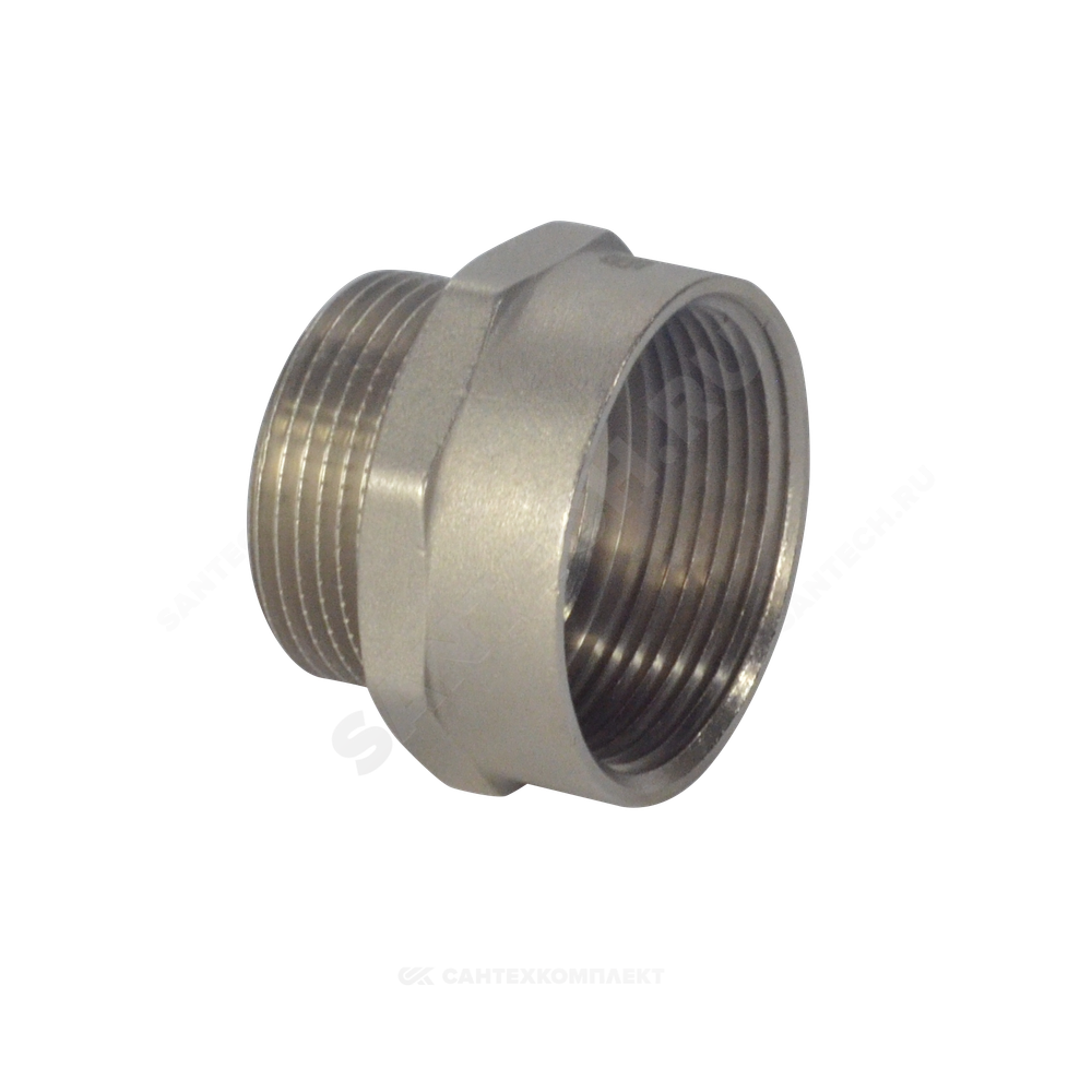 Переход латунь никель Ду 25х15 (1/2"х1") ВР/НР SantechSystems