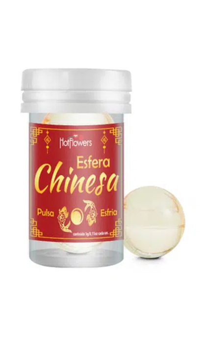 HotFlowers CHINESE SPHERE - Лубрикант на силиконовой основе с охлождающе-пульсирующим эффектом.