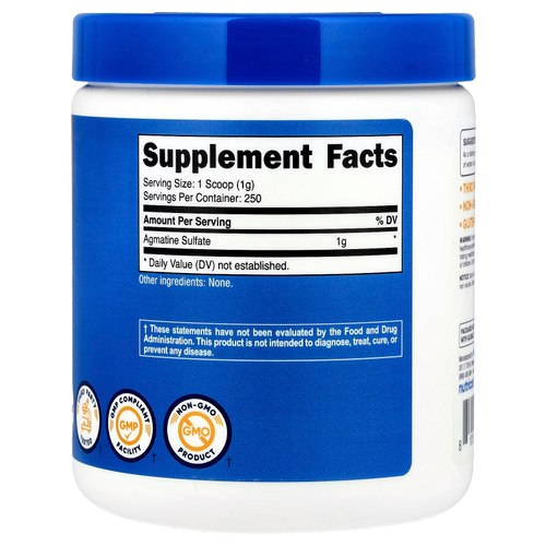 Nutricost, агматинсульфат, без добавок, 250 г (8,9 унции)