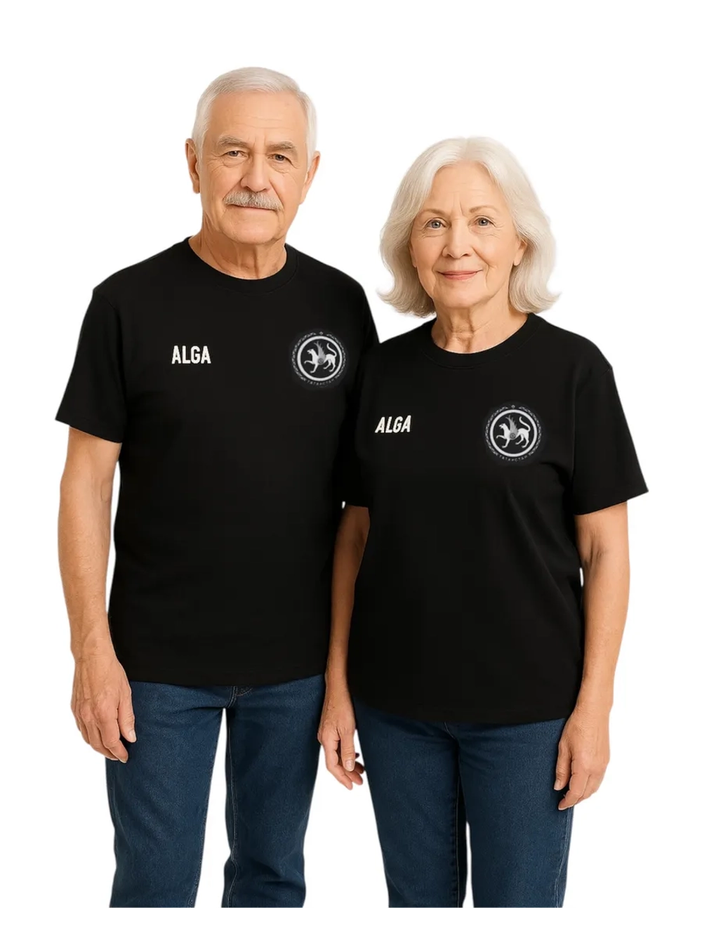 Футболка черная АЛГА печать