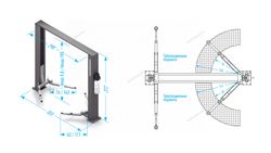 NORDBERG (N4122HM-4B) Подъемник 2-стоечный 4 т, с верхней синхронизацией, снятие со стопоров с одной колонны, 380 В, синий
