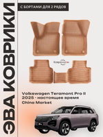 Автомобильные коврики ЭВА с бортами Volkswagen Teramont Pro II (25-н.в.) China Market