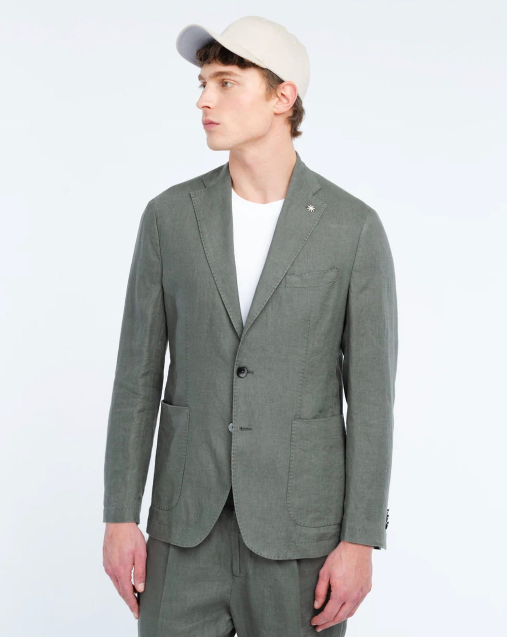 Мужской классический костюм (зеленый) Б79