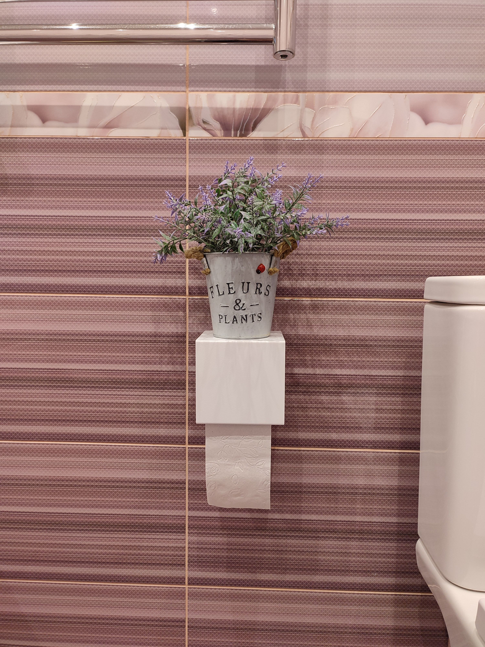 Держатель для туалетной бумаги MetaDec Quadratic c полочкой, белый