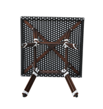 "Кабри" плетеный стол из искусственного ротанга, цвет черно-белый