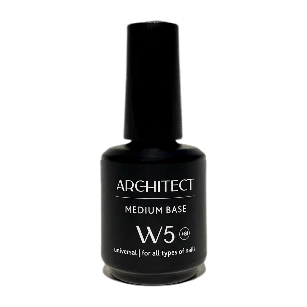 Nail ARCHITECT MEDIUM BASE Прозрачная универсальная каучуковая база для гель-лака, 15 ml