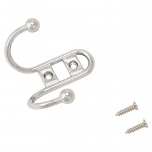 Крючок-вешалка СТАНДАРТ 208 B CP хром (2крючка)  маленький / 10207