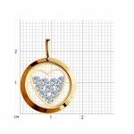 Золотая подвеска со Swarovski Zirconia