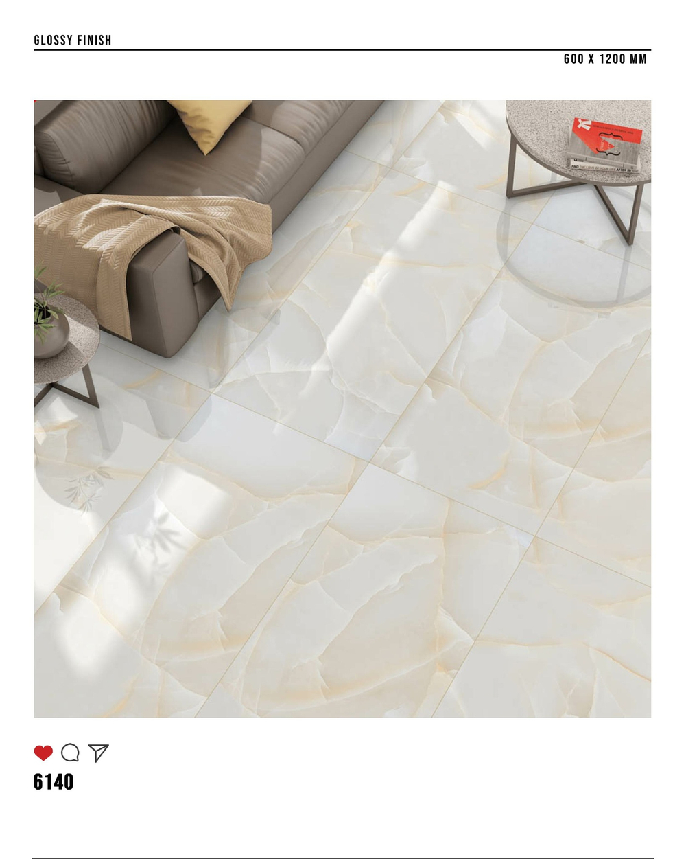 Керамогранит glossy №2 60х120, 6140