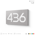 Номер на дверь 436, табличка на дверь для офиса, квартиры, кабинета, аудитории, склада, серая 120х70 мм, Айдентика Технолоджи
