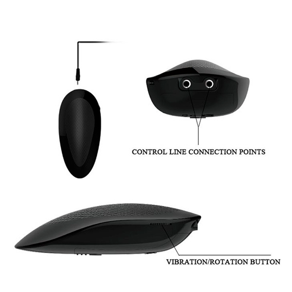 Телесный вибратор-ротатор с присоской 19,5см Baile Oliver BW-008017BRSY