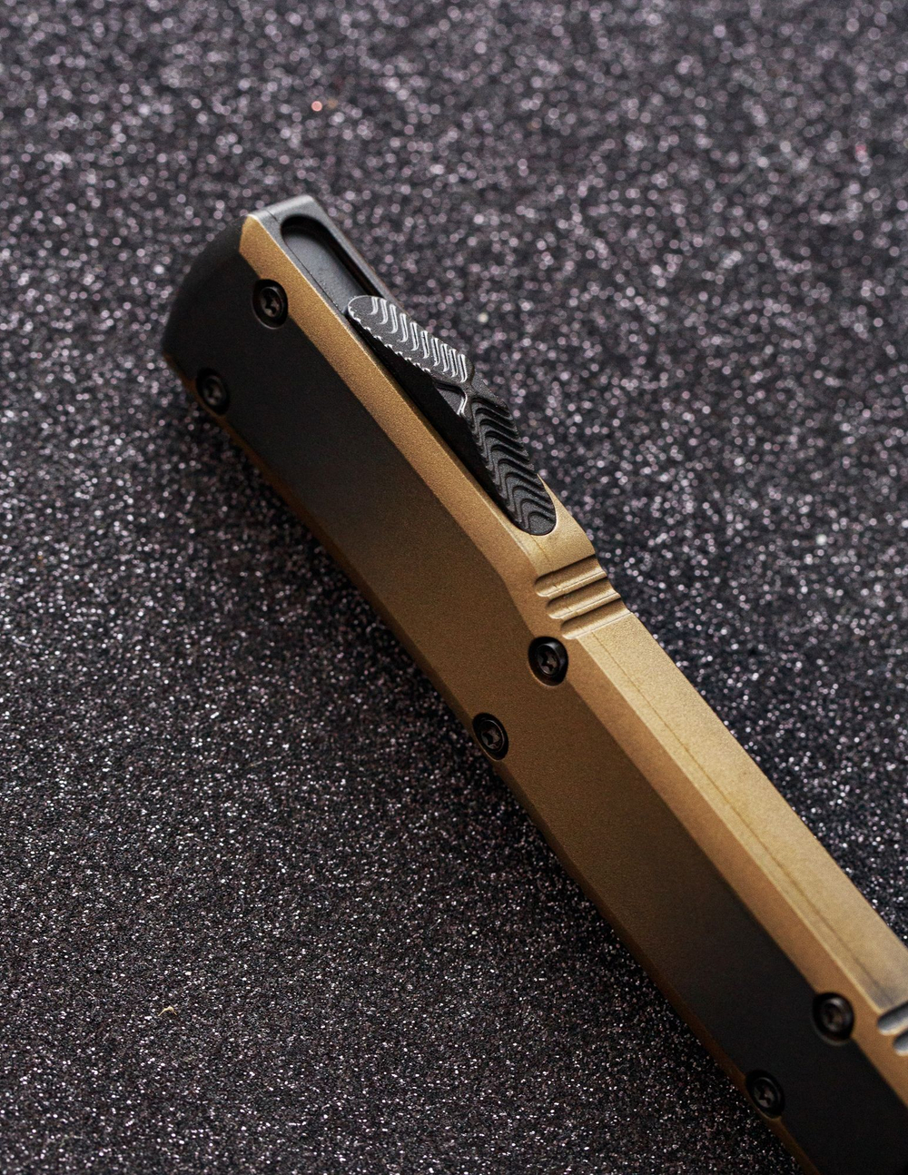 Автоматический складной нож SteelBro Ultratech S/E Tanto Cerakote Black Cherry M390 121-1BKMDBRZCS (бронзовый-черный)