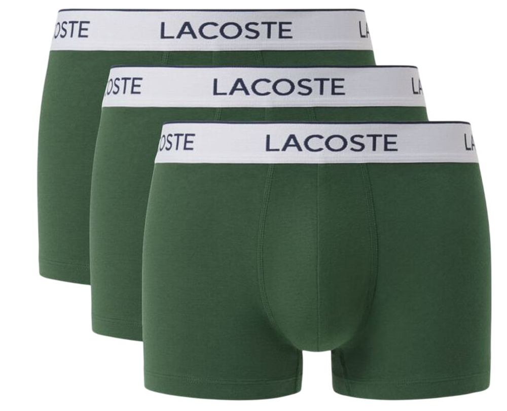 Боксерки теннисные Lacoste Stretch Cotton Trunks 3P - green