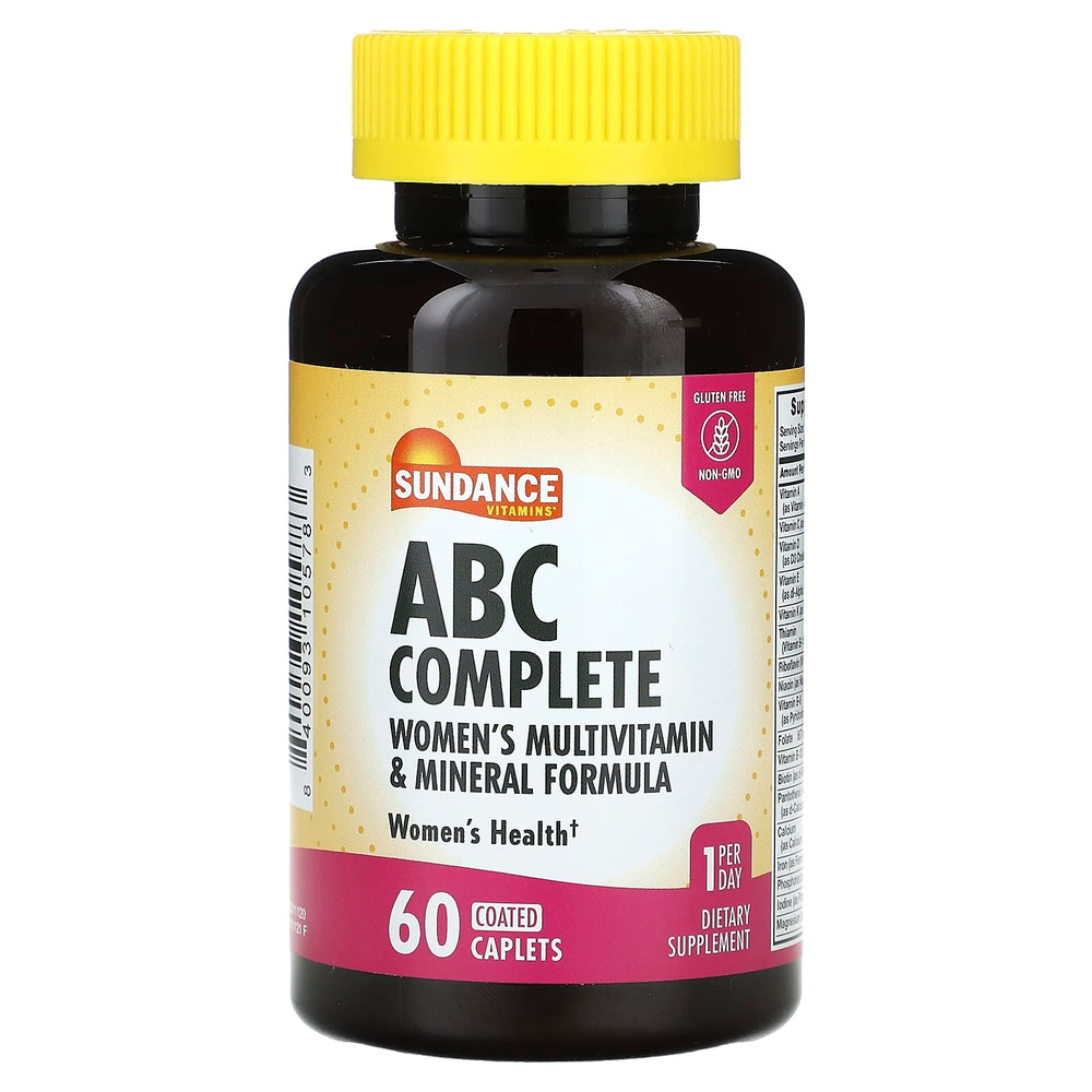 Sundance Vitamins, ABC Complete, мультивитаминная и минеральная формула для женщин, 60 капсул в оболочке