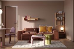 Лампа настольная Texture Moon, Ø20х29 см, вишневая