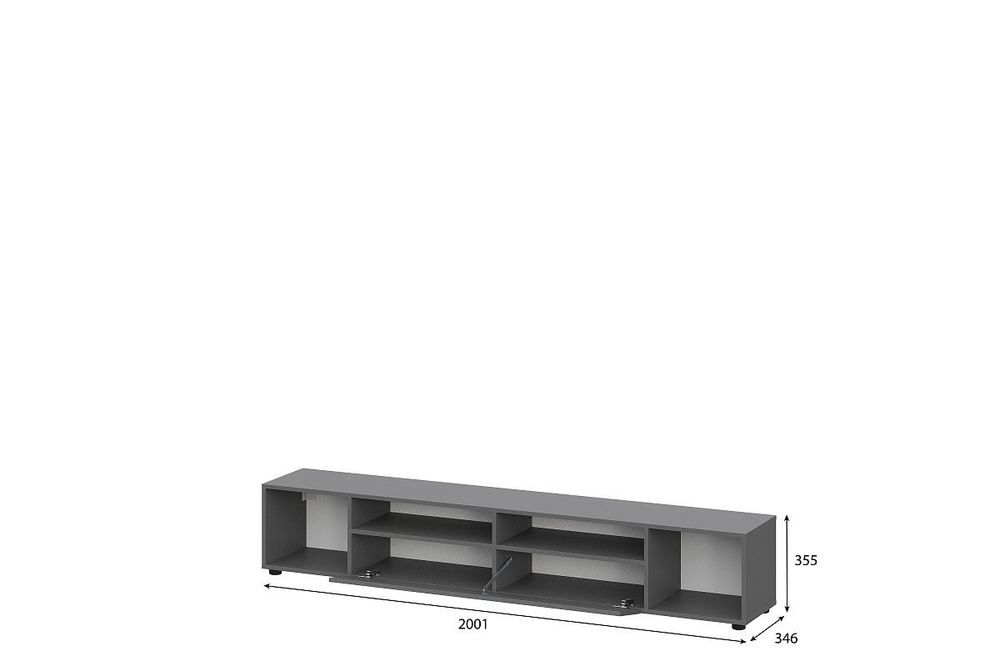 Денвер гостиная вариант 1 графит серый