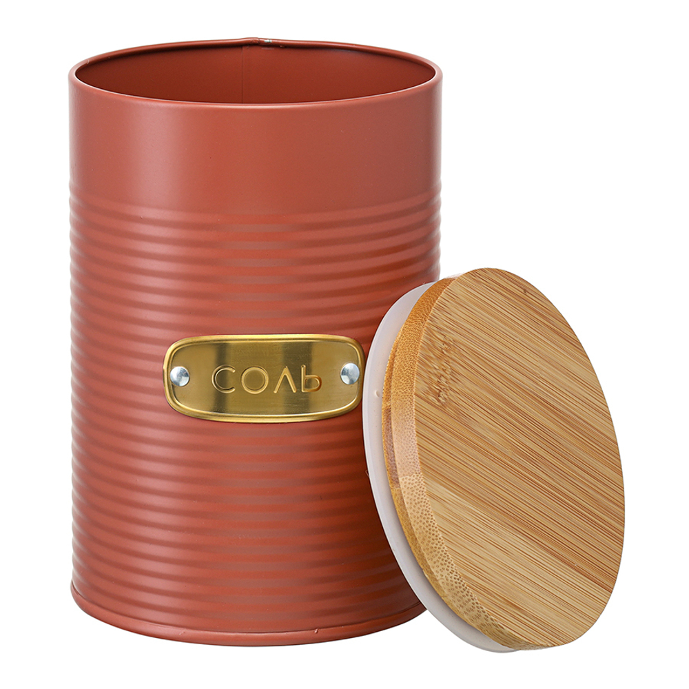 Банка для хранения соли irmel, 1,3 л, терракота