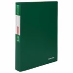 Папка с 80 вкладышами, Brauberg Office, 800мкм, корешок 53мм, зеленая