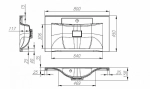 Тумба с раковиной Belbagno MARINO 80 2C-SO/BB800/450-LV-MR-PR Bianco Lucido