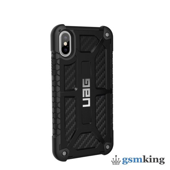 UAG Monarch Kevlar® Series Case for Apple iPhone XS/X Carbon Fiber (Графитовый серый)IPHX-M-X