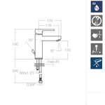Смеситель для раковины DRAKO 3304.