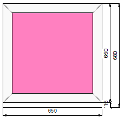 Пластиковое окно 650 х 650 ТермА Эко с глухой створкой