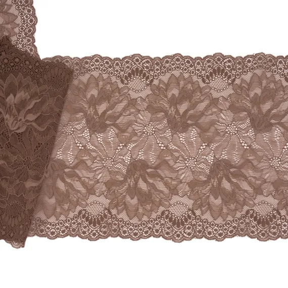 Кружево эластичное кофе 23 см