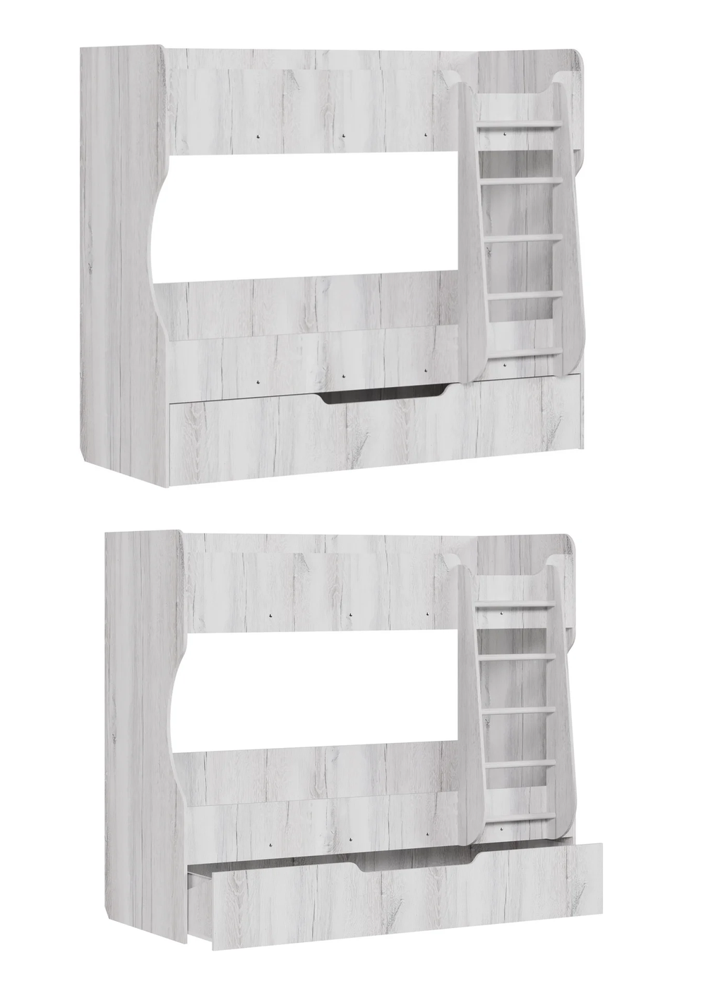 Кровать 2-х ярусная 3-х местная Монреаль Дуб Канадский