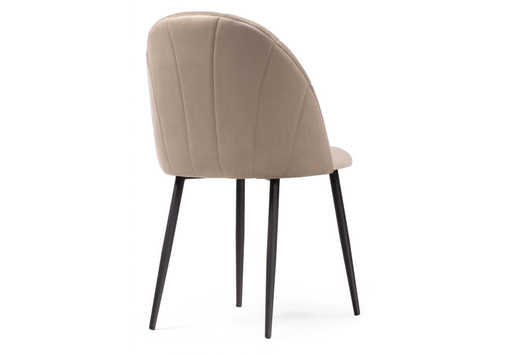 Стул на металлокаркасе Логан бежевый / черный