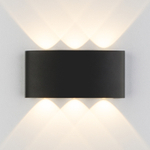 Уличный настенный светодиодный светильник Twinky trio чёрный 1551 TECHNO LED