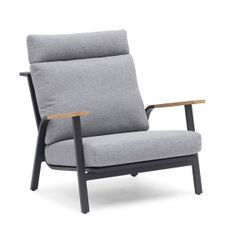 Malmo с 2-х местным диваном, комплект лаунж мебели антрацит/серый, алюминий