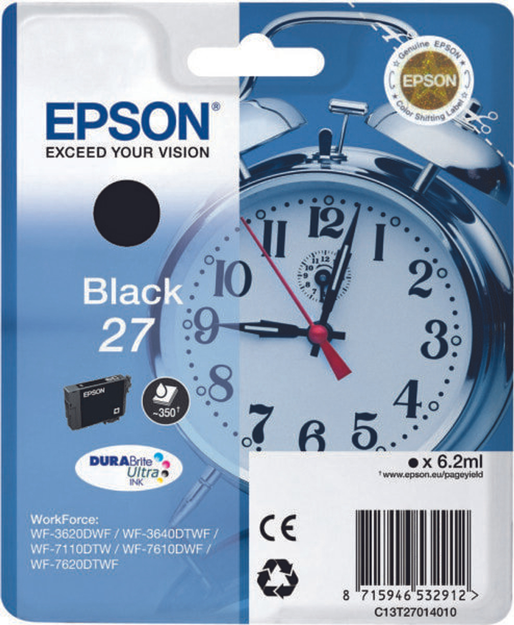 Epson Alarm clock 27 DURABrite Ultra Подлинный Черный 1 шт C13T27014010