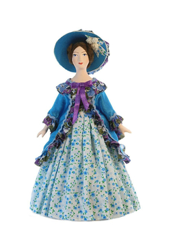 Кукла фарфоровая Дама в шляпке