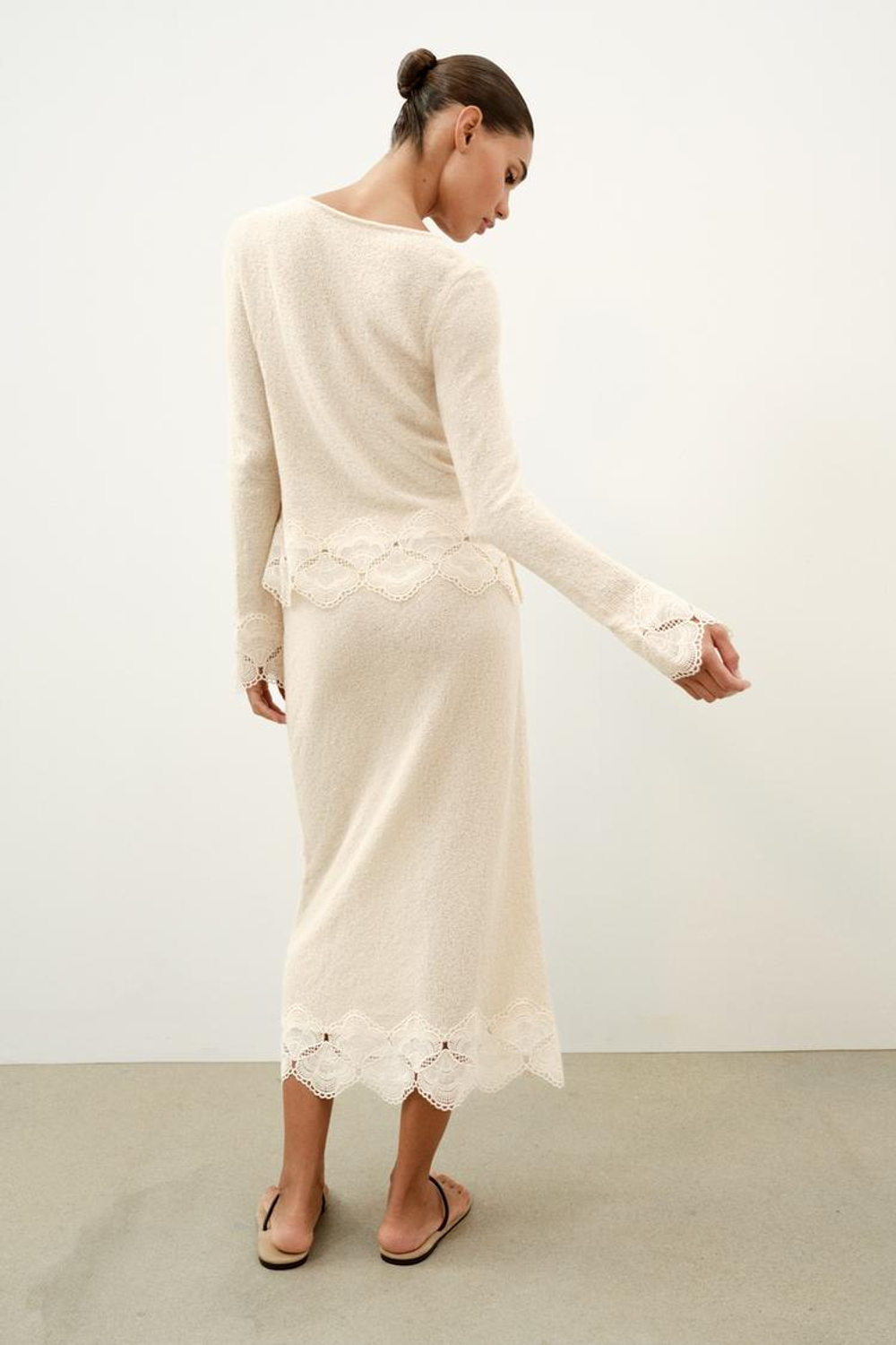 ZARA ТОП В СТИЛЕ РУСТИК КРОШЕ, ПЕСОЧНЫЙ