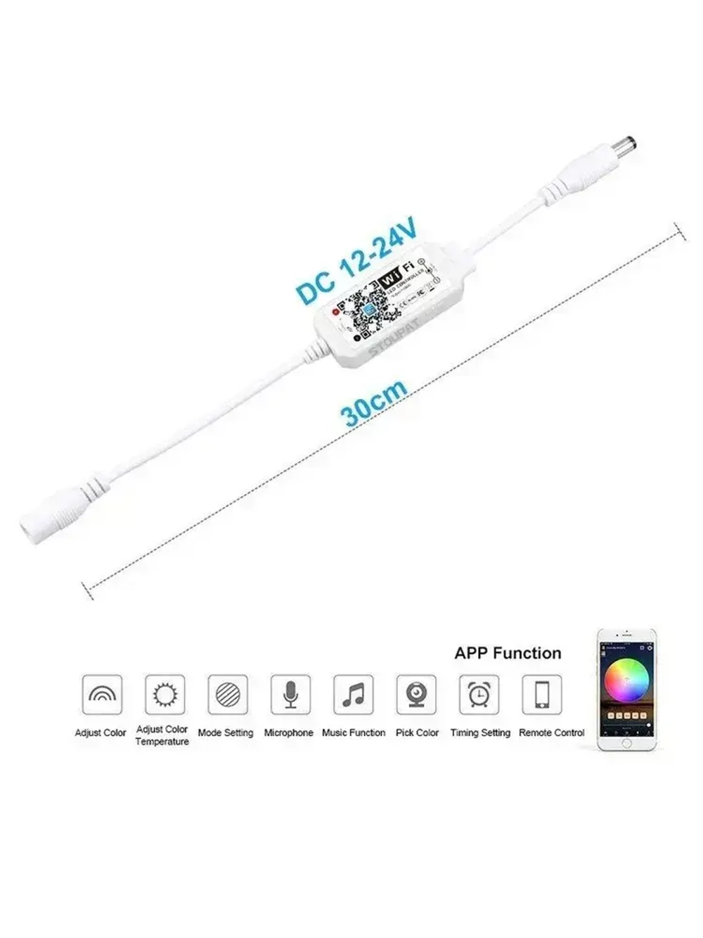 Умный WIFI диммер-контроллер для светодиодной ленты для Алисы 12-24V голосовое управление светом