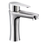 Смеситель для раковины, Solone, корот изл, с картриджем, нерж, JAT1-A094