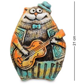 KK- 79 Фигурка «Кот Гитара» шамот