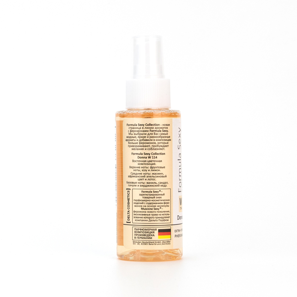 Парфюмированный спрей с феромонами для тела Formula Sexy Donna W114 (Формула Секси Донна W114) – 100ml for women
