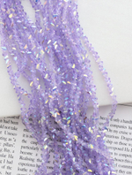 Бусины алмазное стекло 4мм, фиолетовый с переливом